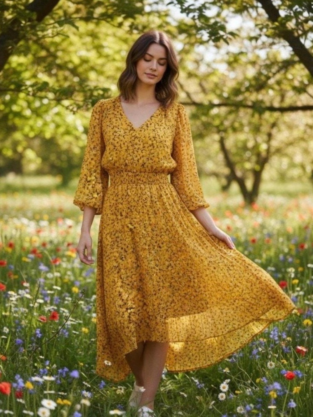 Anthropologie Marigold Midi Dress